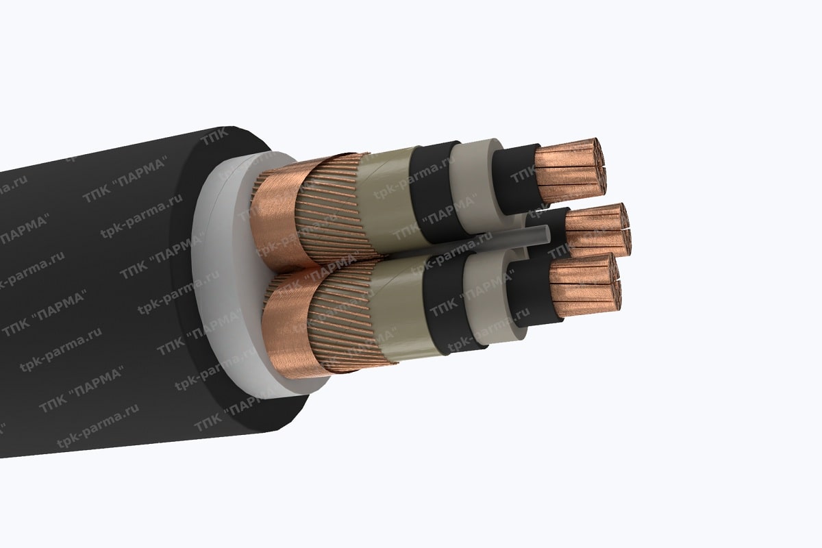 Фотография провода Кабель ПвВнг(A)-LS 3х95/50 - 10кВ